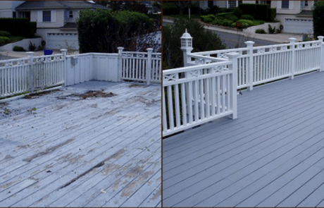 Before and after Deck Builder rock Hill SC
