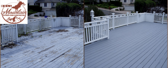 Before and after Deck Builder rock Hill SC