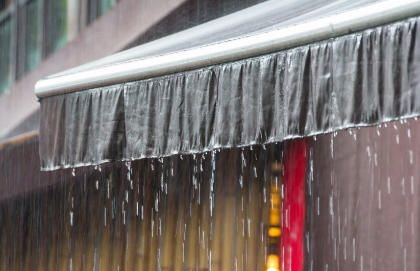 rainwater in awnings